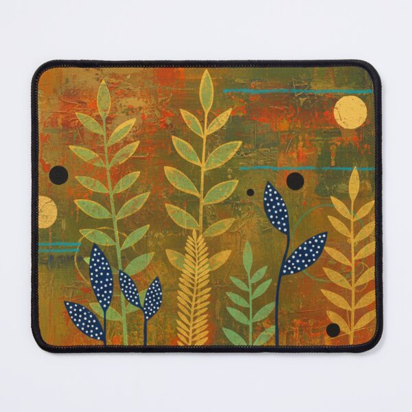 Item preview, Golden Fields: Modern Abstract Botanical Mixed Media Art designed and sold by adlkh.