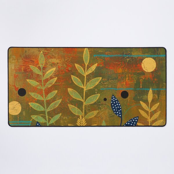 Item preview, Golden Fields: Modern Abstract Botanical Mixed Media Art designed and sold by adlkh.