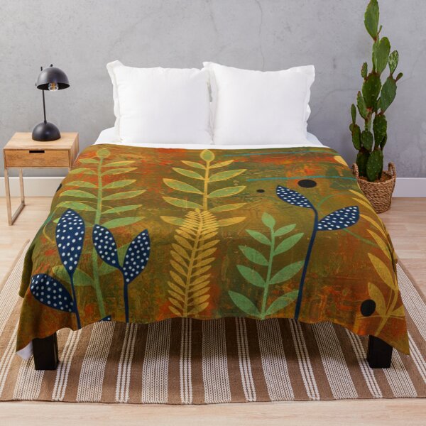Item preview, Golden Fields: Modern Abstract Botanical Mixed Media Art designed and sold by adlkh.