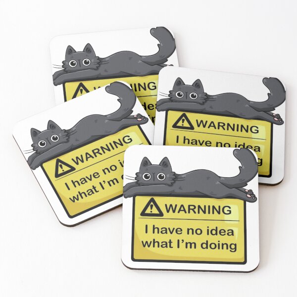 Item preview, Funny Black Cat Warning - I Have No Idea What I'm Doing designed and sold by Sashka-.