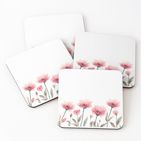 Artikelvorschau, Aquarell von rosa Blumen entworfen und verkauft von uunaa.