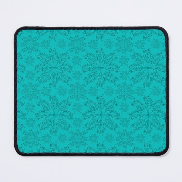 Item preview, Squash Blossom Line Design Teal 00bfbf designed and sold by Art in My Loft.