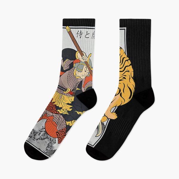 Item preview, Japanese Samurai General Fighting Tiger Artwork Culture Fan Raglan Baseball Tee designed and sold by StephanieSBeama.