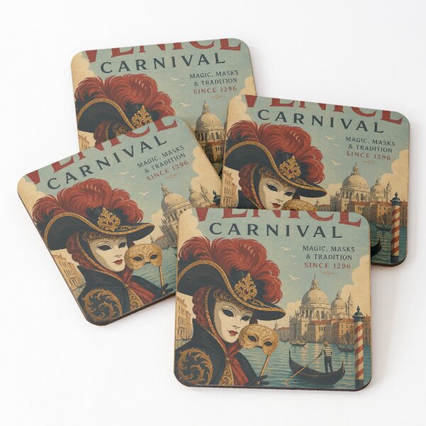 Item preview, Venice Carnival Vintage Poster: Masks, Magic & Tradition designed and sold by Clavivs.
