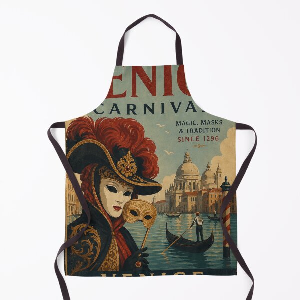 Item preview, Venice Carnival Vintage Poster: Masks, Magic & Tradition designed and sold by Clavivs.