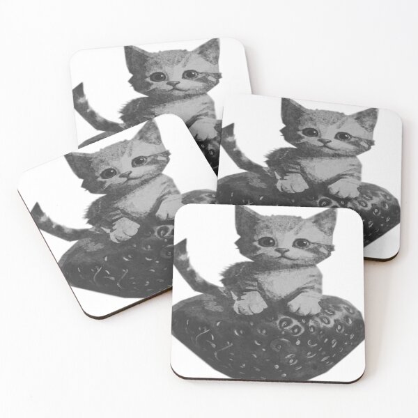 Item preview, Kitten in a Strawberry designed and sold by kinpirks.