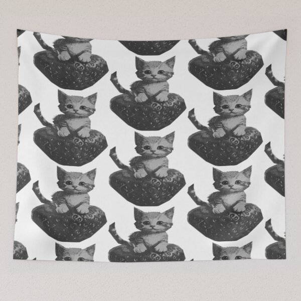 Item preview, Kitten in a Strawberry designed and sold by kinpirks.