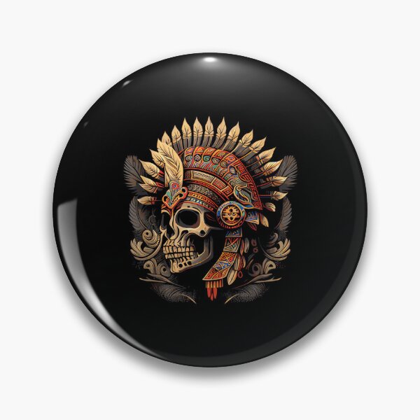 Item preview, Mictlantecuhtli Aztec God Of Death Skull designed and sold by StephanieSBeama.