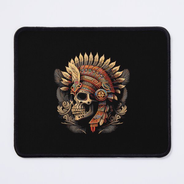 Item preview, Mictlantecuhtli Aztec God Of Death Skull designed and sold by StephanieSBeama.