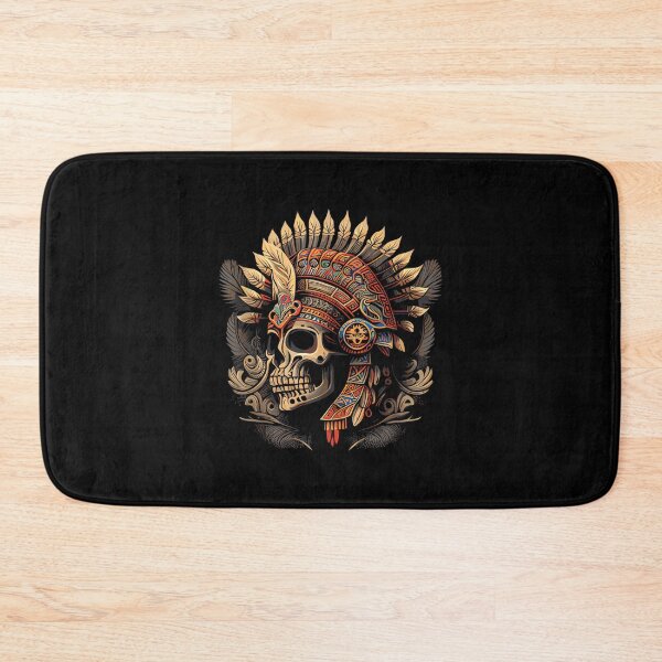 Item preview, Mictlantecuhtli Aztec God Of Death Skull designed and sold by StephanieSBeama.