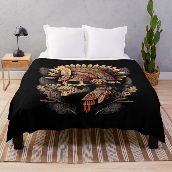 Item preview, Mictlantecuhtli Aztec God Of Death Skull designed and sold by StephanieSBeama.