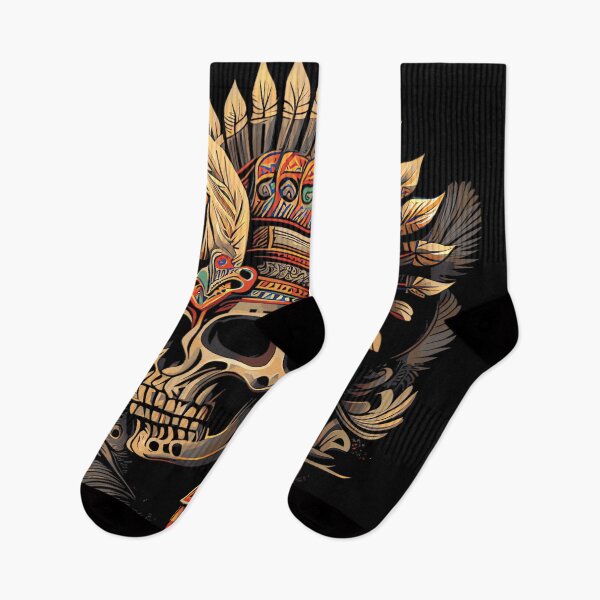 Item preview, Mictlantecuhtli Aztec God Of Death Skull designed and sold by StephanieSBeama.