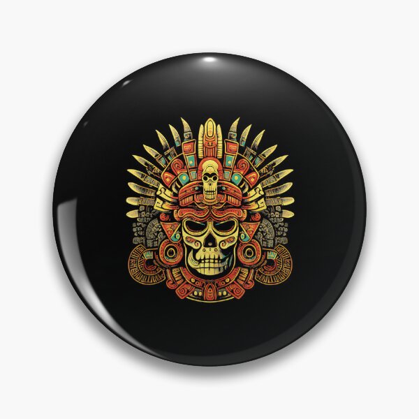 Item preview, Mictlantecuhtli Aztec God Of Death Skull designed and sold by StephanieSBeama.