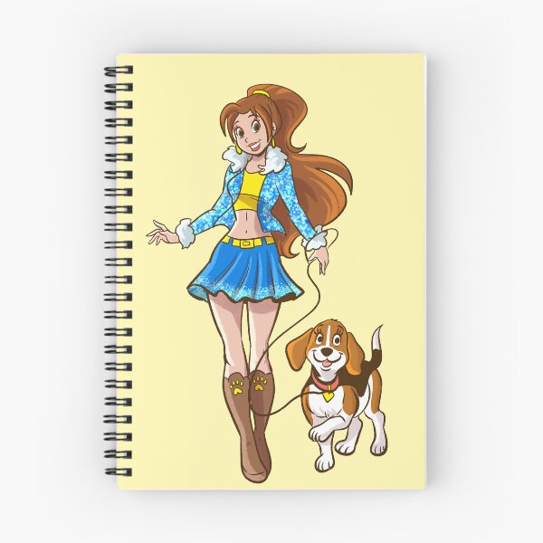 Item preview, Fashion Girl Walking Her Beagle Puppy - Cute Team Lou Cartoon Adventure  designed and sold by TeamLouOfficial.