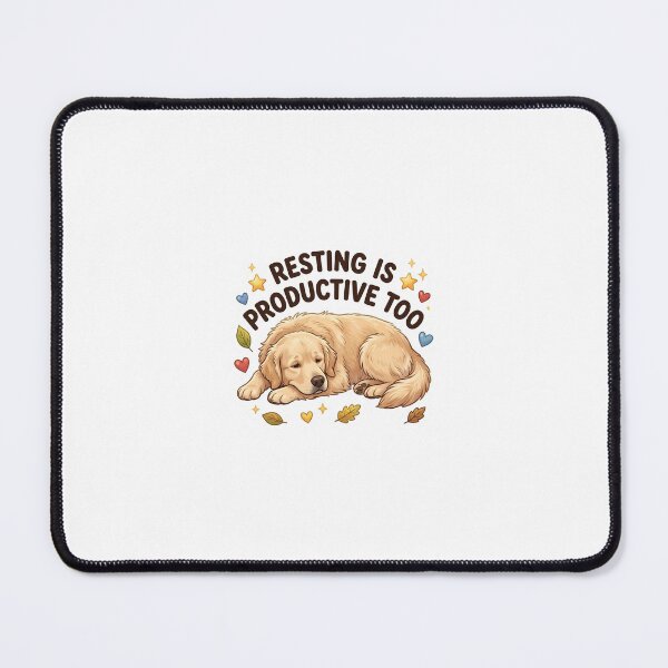 Item preview, Resting Is Productive Cozy Dog Sticker designed and sold by wildbest.