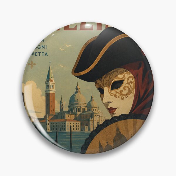 Item preview, Venice Carnival Grandeur: Vintage Mask & Gondola Art designed and sold by Clavivs.