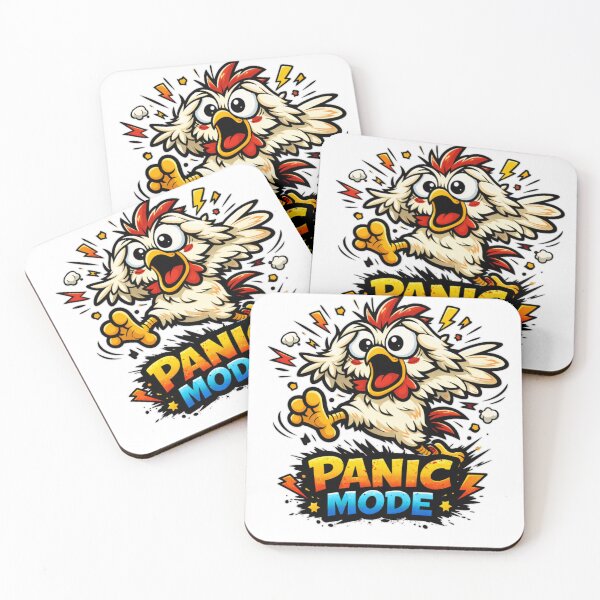 Item preview, Chicken Chaos – Panic Mode Funny Cartoon T‑Shirt designed and sold by MerchlyMike.