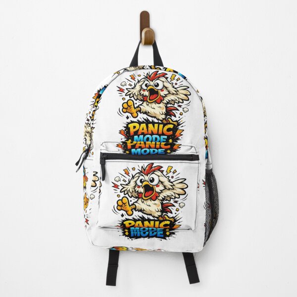 Item preview, Chicken Chaos – Panic Mode Funny Cartoon T‑Shirt designed and sold by MerchlyMike.