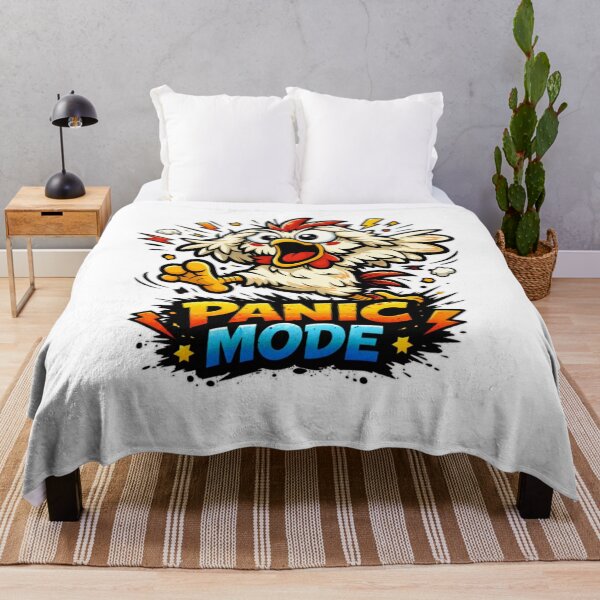 Item preview, Chicken Chaos – Panic Mode Funny Cartoon T‑Shirt designed and sold by MerchlyMike.