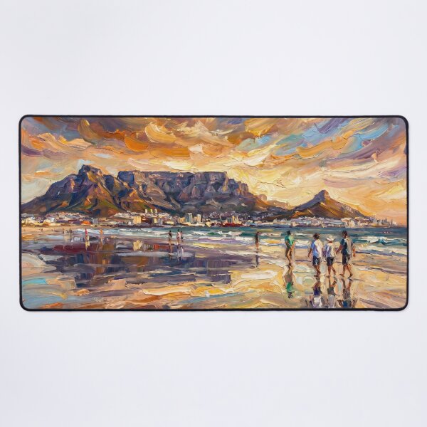 Item preview, Milnerton Beach Sunset – Table Mountain Reflections Over Cape Town Coast designed and sold by The Digital Compass.