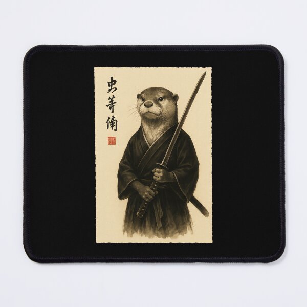 Item preview, Samurai Otter Warrior Japanese Aesthetic Anime Culture Performance designed and sold by StephanieSBeama.