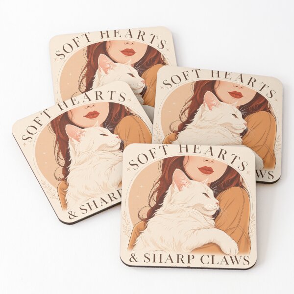 Item preview, Soft Hearts & Sharp Claws – Elegant Cat Mom Shirt with white cat designed and sold by thirtyonestars.