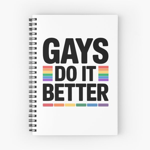 Item preview, Gays Do It Better Funny Gay Pride Rainbow Quote designed and sold by Say It With Ink.