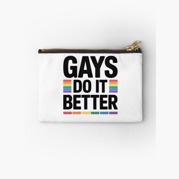 Item preview, Gays Do It Better Funny Gay Pride Rainbow Quote designed and sold by Say It With Ink.
