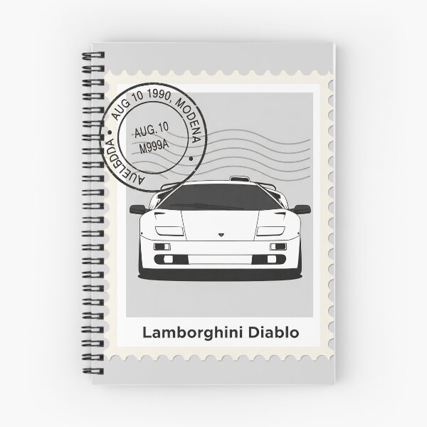 Item preview, Lamborghini Diablo Supercar 90s Italian Legend Vintage Stamp Art designed and sold by Motorline44.