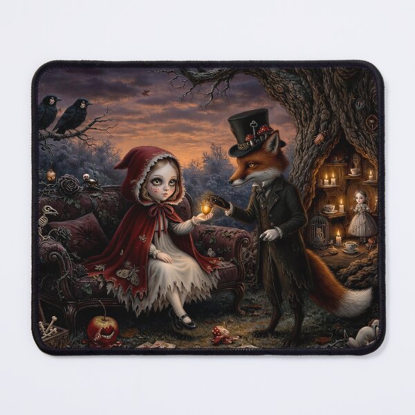 Item preview, The Fox and the Little Guest. Dark Fairy Tale Art Print | Pop Surrealism | Lowbrow Art designed and sold by Piagor.