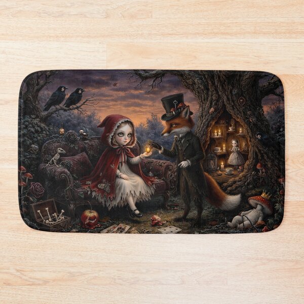Item preview, The Fox and the Little Guest. Dark Fairy Tale Art Print | Pop Surrealism | Lowbrow Art designed and sold by Piagor.