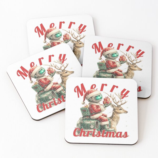 Item preview, Vintage Steampunk Santa on Mechanical Reindeer Retro Christmas Art designed and sold by illeN-Art-World.