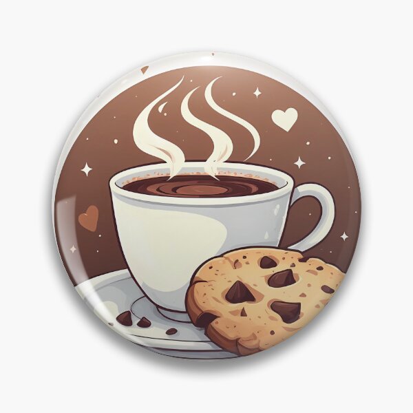 Item preview, Cozy Coffee & Chocolate Chip Cookies – Warm Bakery Aesthetic Illustration designed and sold by Saucebyte.