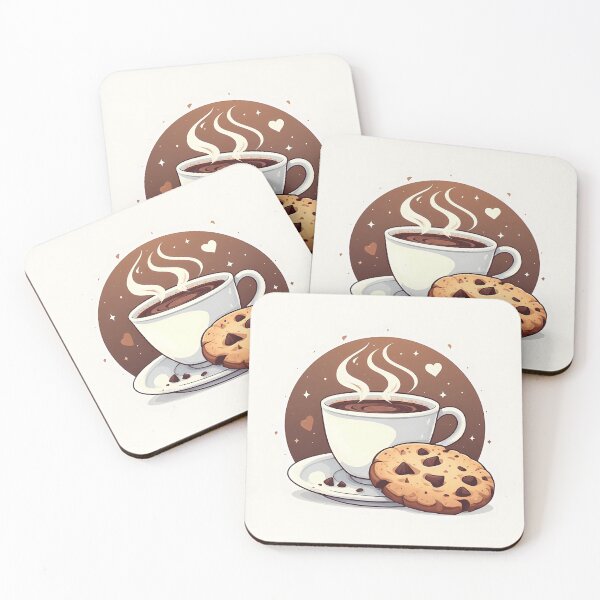 Item preview, Cozy Coffee & Chocolate Chip Cookies – Warm Bakery Aesthetic Illustration designed and sold by Saucebyte.
