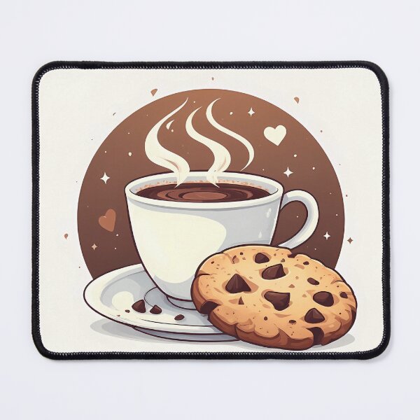 Item preview, Cozy Coffee & Chocolate Chip Cookies – Warm Bakery Aesthetic Illustration designed and sold by Saucebyte.