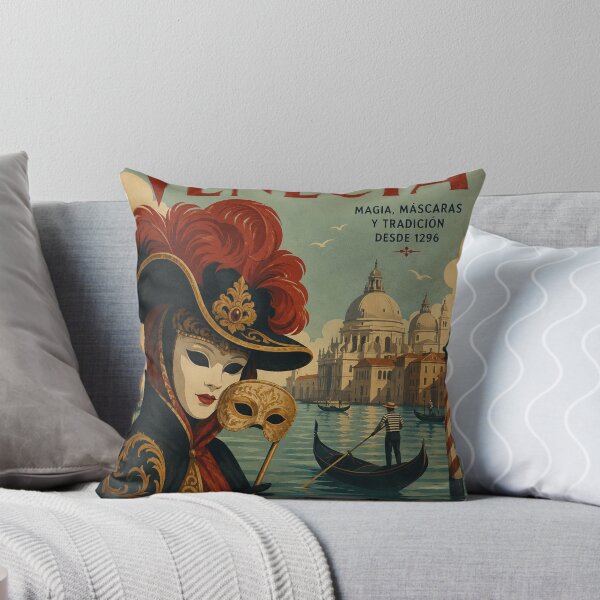 Item preview, Venice Carnival Dream: Vintage Mask & Gondola Travel Art designed and sold by Clavivs.