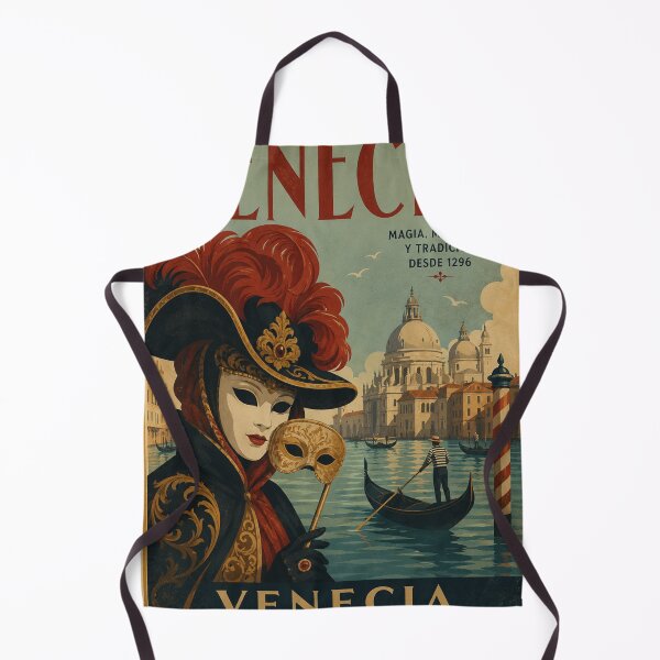 Item preview, Venice Carnival Dream: Vintage Mask & Gondola Travel Art designed and sold by Clavivs.