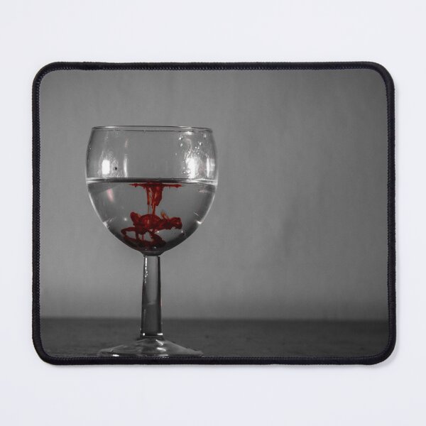 Item preview, Red Ink Droplet In Wine Glass Of Water With Monochrome Background And Dramatic Contrast designed and sold by Nmallia.