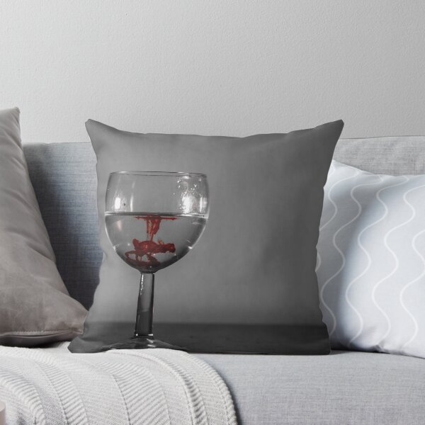 Item preview, Red Ink Droplet In Wine Glass Of Water With Monochrome Background And Dramatic Contrast designed and sold by Nmallia.
