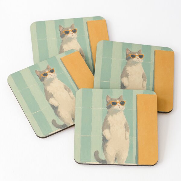 Item preview, cool cat summer vibe designed and sold by bosamji.