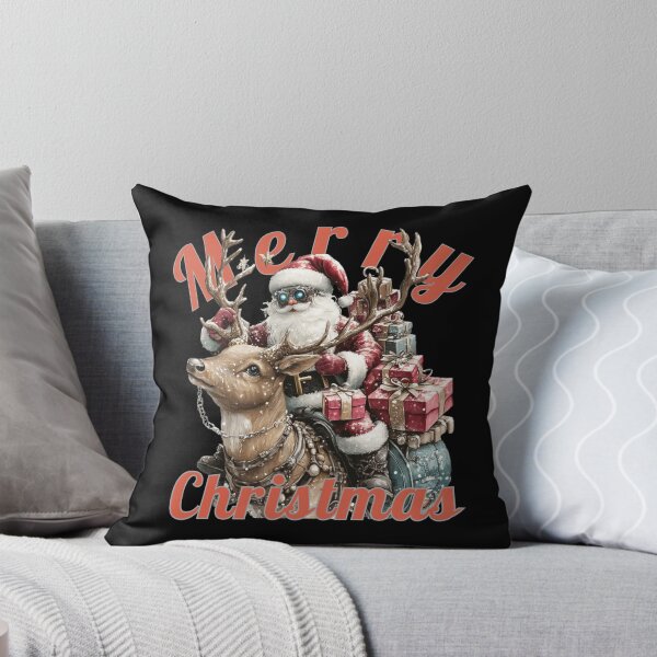 Item preview, Vintage Steampunk Santa on Mechanical Reindeer Retro Christmas Art steampunk holiday collection designed and sold by illeN-Art-World.