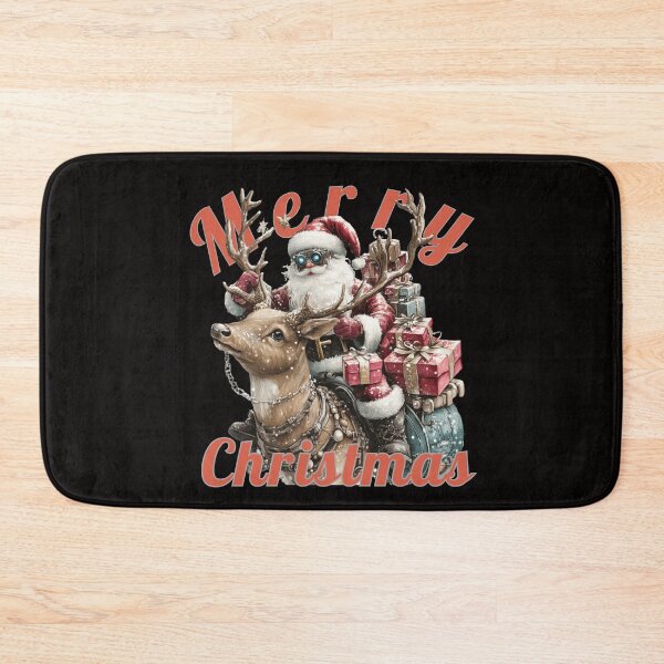 Item preview, Vintage Steampunk Santa on Mechanical Reindeer Retro Christmas Art steampunk holiday collection designed and sold by illeN-Art-World.