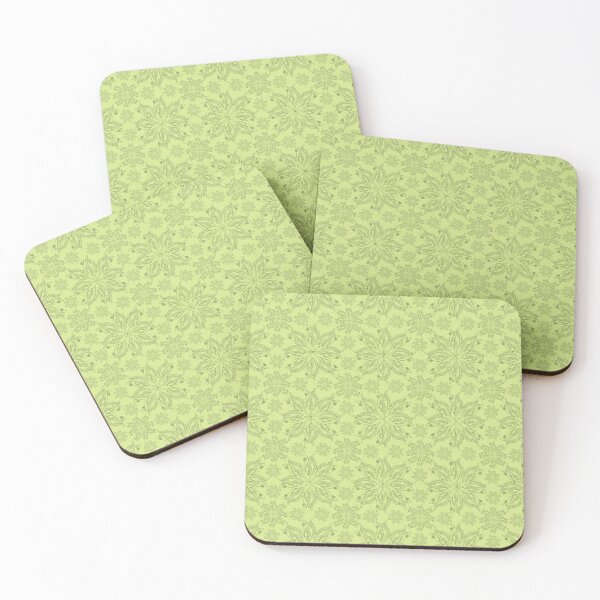 Item preview, Squash Blossom Line Design Green d4e88b designed and sold by Art in My Loft.