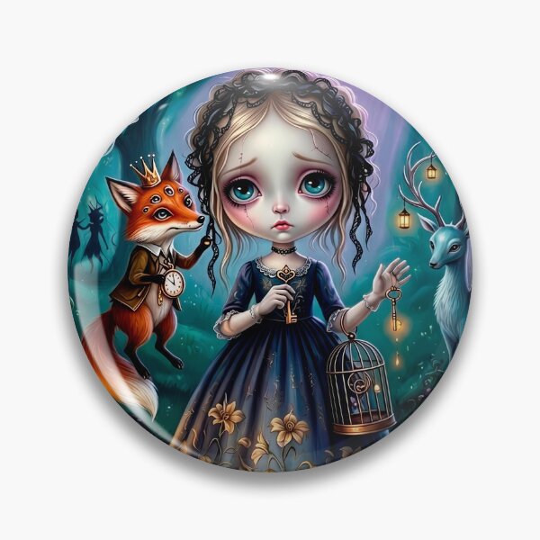 Item preview, The Night the Fox Came Calling. Dark Fairy Tale Art Print | Pop Surrealism | Lowbrow Art designed and sold by Piagor.