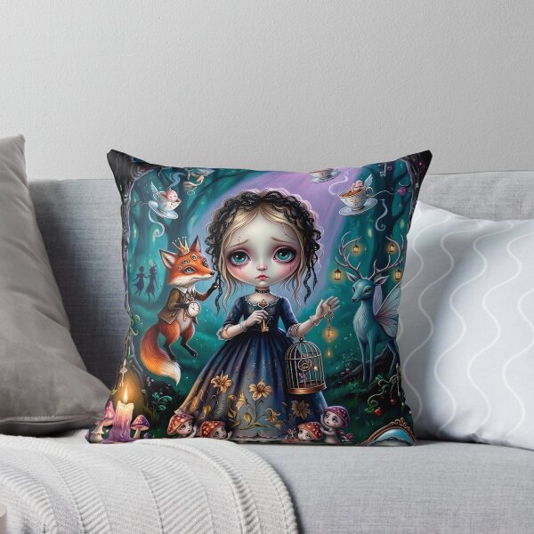 Item preview, The Night the Fox Came Calling. Dark Fairy Tale Art Print | Pop Surrealism | Lowbrow Art designed and sold by Piagor.