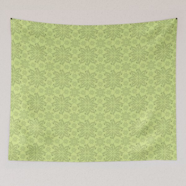 Item preview, Squash Blossom Line Design Green d4e88b designed and sold by Art in My Loft.