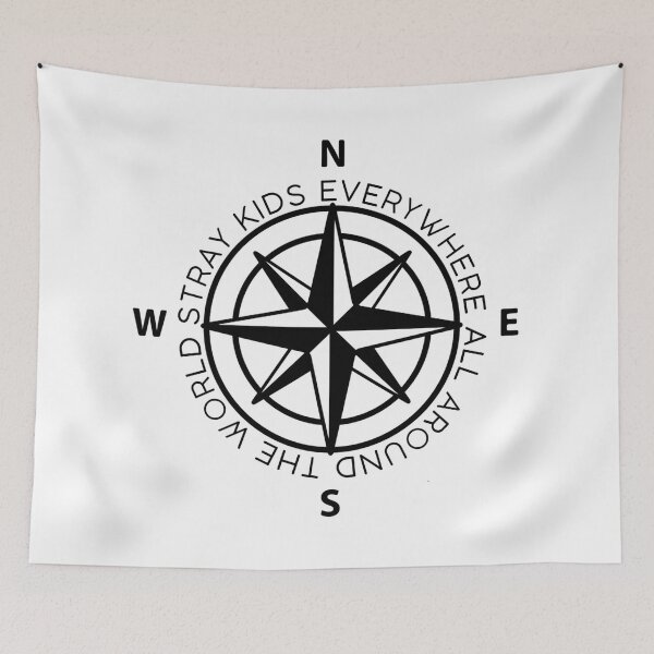 Item preview, Stray Kids logo compass SKZOO DIVINE Korea We stay together You make stray kids STAY SKZ SKZOO kpop bang chan lee know changbin hyunjin han felix seungmin IN 5 star world tour poster designed and sold by Kpop-Noona.