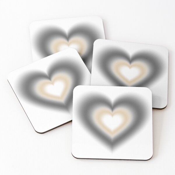 Item preview, Black and vanilla blurry hearts designed and sold by serenebookworm.