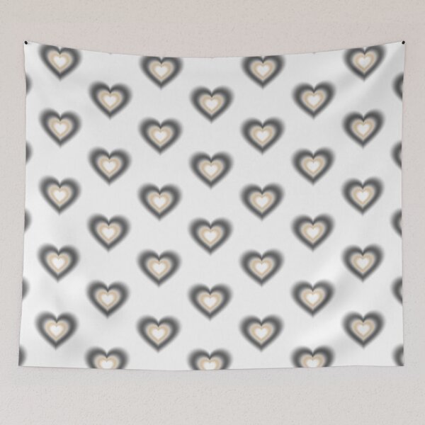 Item preview, Black and vanilla blurry hearts designed and sold by serenebookworm.