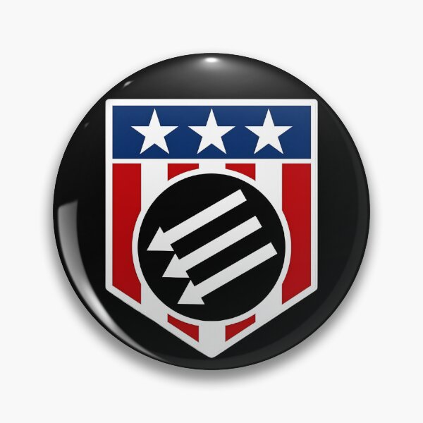 Item preview, American Iron Front AIF Shield Flag Defending Democracy Fighting Nazis Fascism Racism Tyranny MAGA  designed and sold by BuyShirtsOnline.